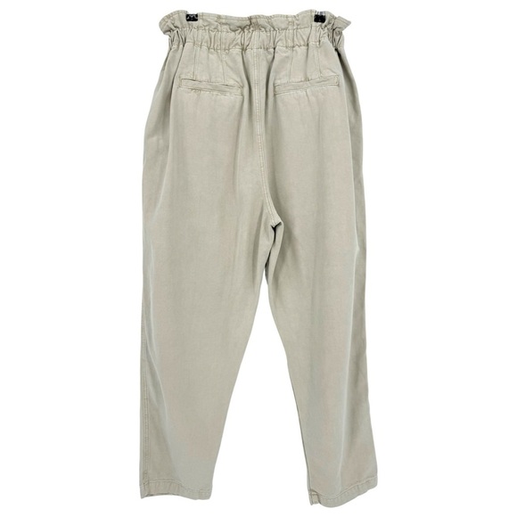 Free People Margate Beige High Waist Pleated Trouser Pants Size M - Picture 5 of 13